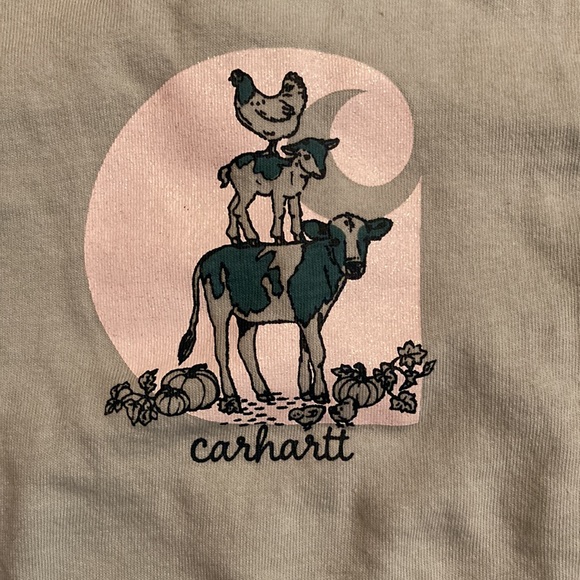 NEW Carhartt Farm Animal Stack Long Sleeve Baby Onesie 3 Months - Picture 3 of 11
